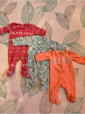 3pc Carter's Cozy Footed One-Piece